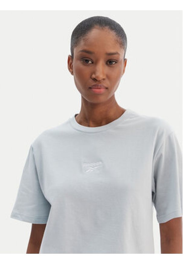 Reebok T-Shirt Suzie RK25505CCW Błękitny Relaxed Fit. Kolor: niebieski. Materiał: bawełna