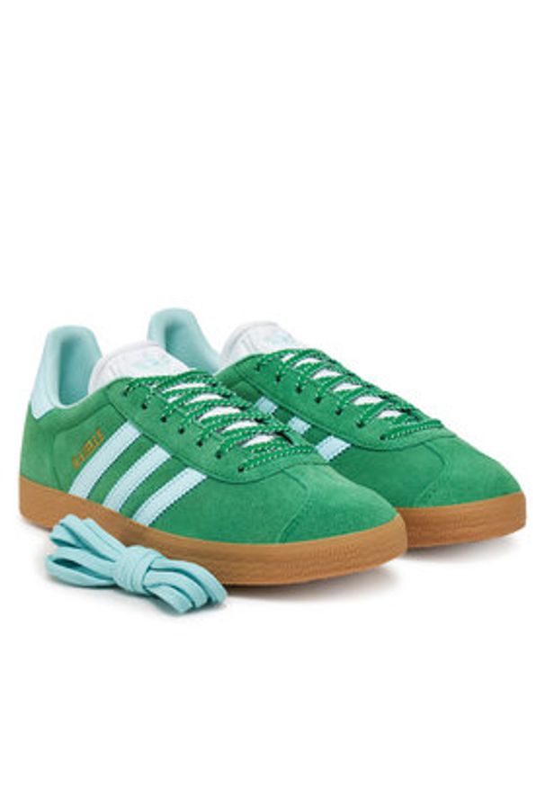 Adidas - adidas Sneakersy Gazelle JH7218 Zielony. Kolor: zielony. Materiał: zamsz, skóra. Model: Adidas Gazelle