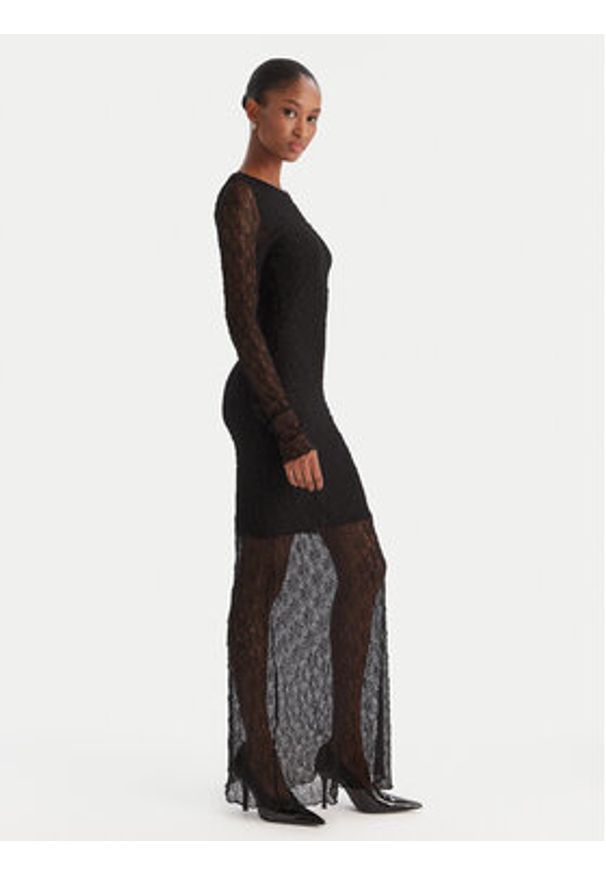 Eleh Sukienka wieczorowa EFW250330 Czarny Slim Fit. Kolor: czarny. Materiał: syntetyk. Styl: wizytowy