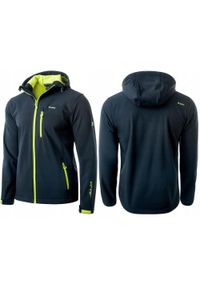 Kurtka męska Elbrus Iver Softshell wodoodporna. Kolor: żółty, wielokolorowy, niebieski. Materiał: softshell
