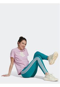 Adidas - adidas Legginsy Essentials 3-Stripes High-Waisted Single Jersey Leggings IL3378 Turkusowy. Kolor: turkusowy. Materiał: bawełna #7