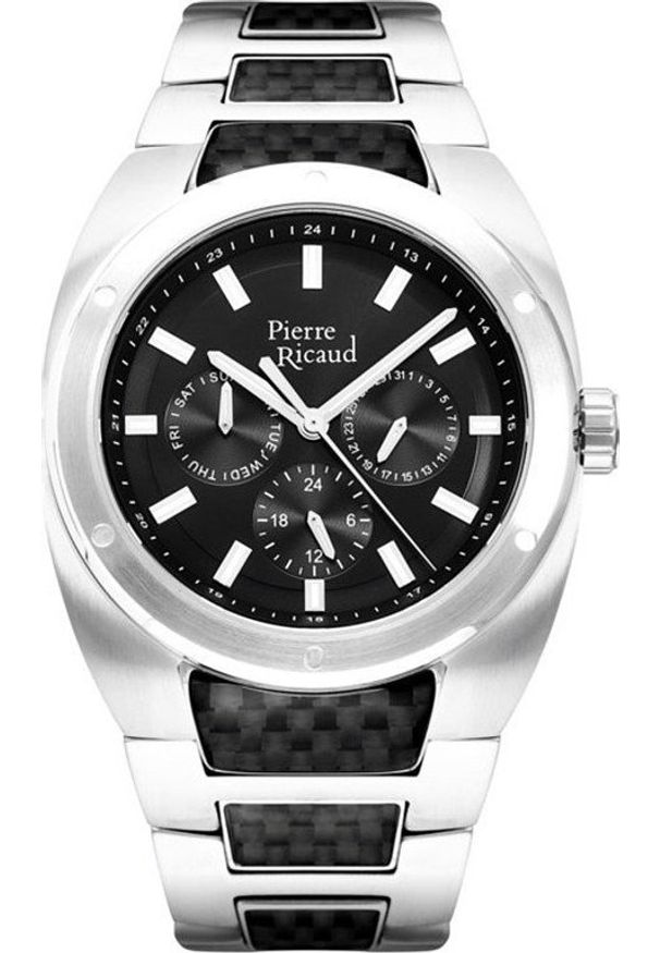 Zegarek Pierre Ricaud Zegarek męski Pierre Ricaud P97027.5114QF srebrny. Kolor: srebrny