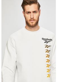 Reebok Classic - Bluza. Okazja: na co dzień. Typ kołnierza: bez kaptura. Kolor: biały. Materiał: bawełna, materiał, dzianina, elastan, poliester. Wzór: nadruk. Styl: casual #6