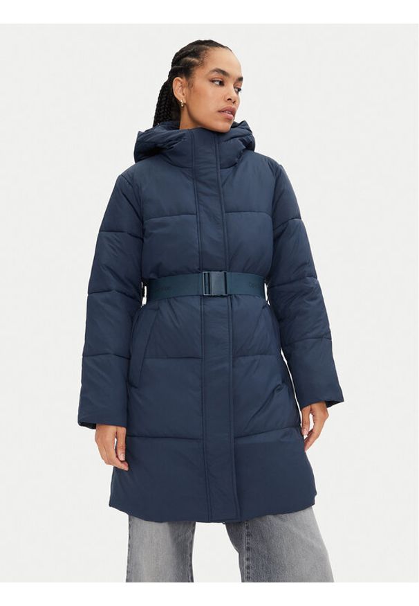 Calvin Klein Jeans Kurtka zimowa J20J224122 Granatowy Relaxed Fit. Kolor: niebieski. Materiał: syntetyk. Sezon: zima