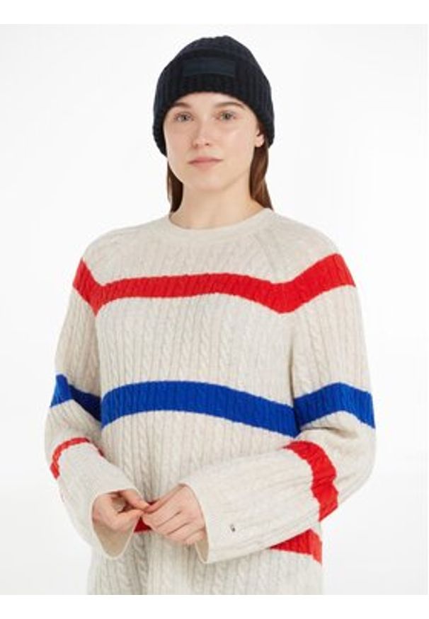 TOMMY HILFIGER - Tommy Hilfiger Czapka Twist AW0AW15325 Granatowy. Kolor: niebieski. Materiał: nylon, materiał