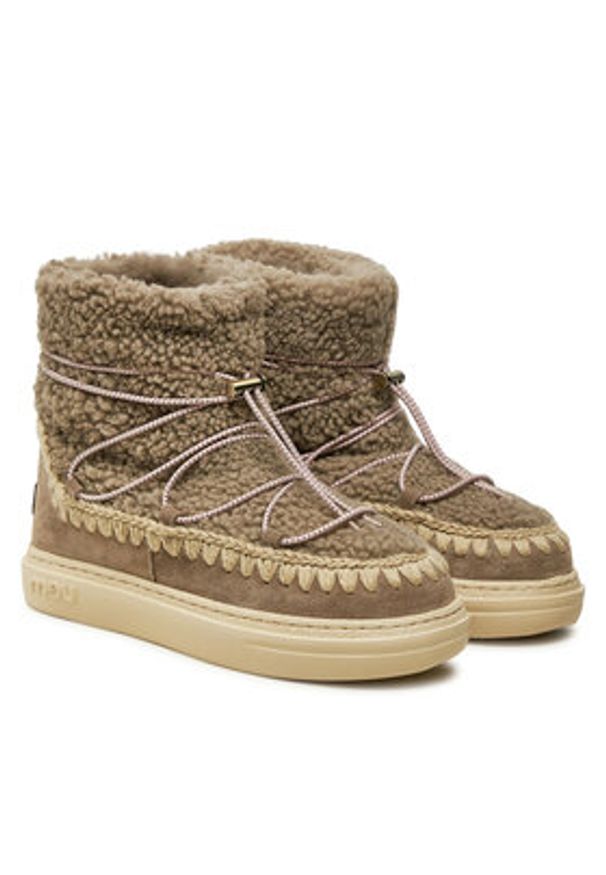 Mou Śniegowce Eskimo Sneaker Bold Scoub Lace FW411012A Szary. Kolor: szary. Materiał: skóra