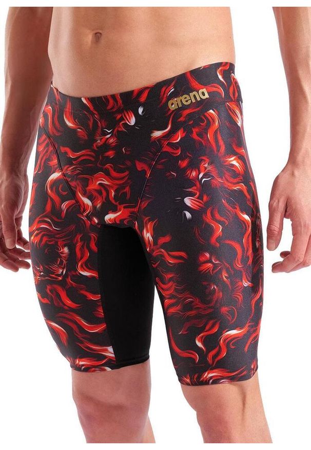 Spodenki pływackie męskie Arena Graphic Swim Jammer. Kolor: czerwony, wielokolorowy, czarny