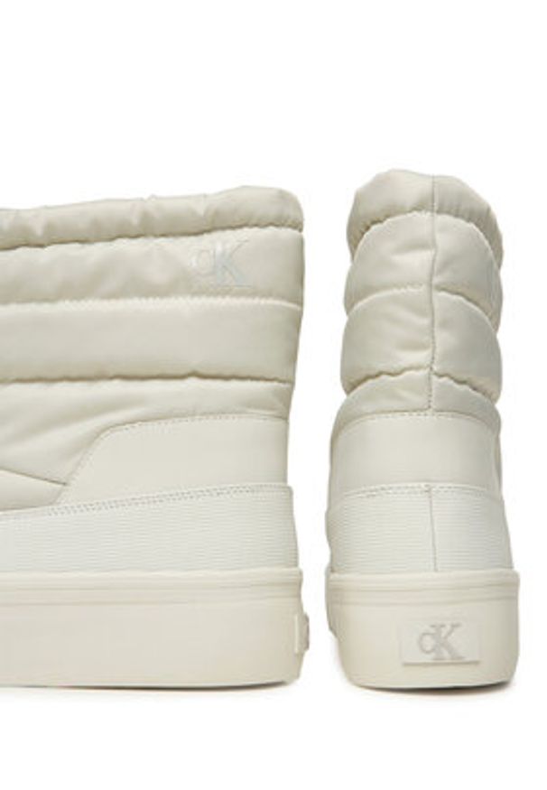 Calvin Klein Śniegowce Vulc Flatf Snowboot Nylon Mix Mg YW0YW01977 Biały. Kolor: biały. Materiał: materiał