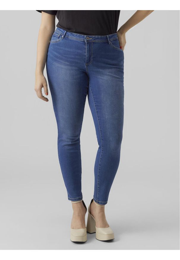 Vero Moda Curve Jeansy Fanya 10287061 Niebieski Slim Fit. Kolor: niebieski