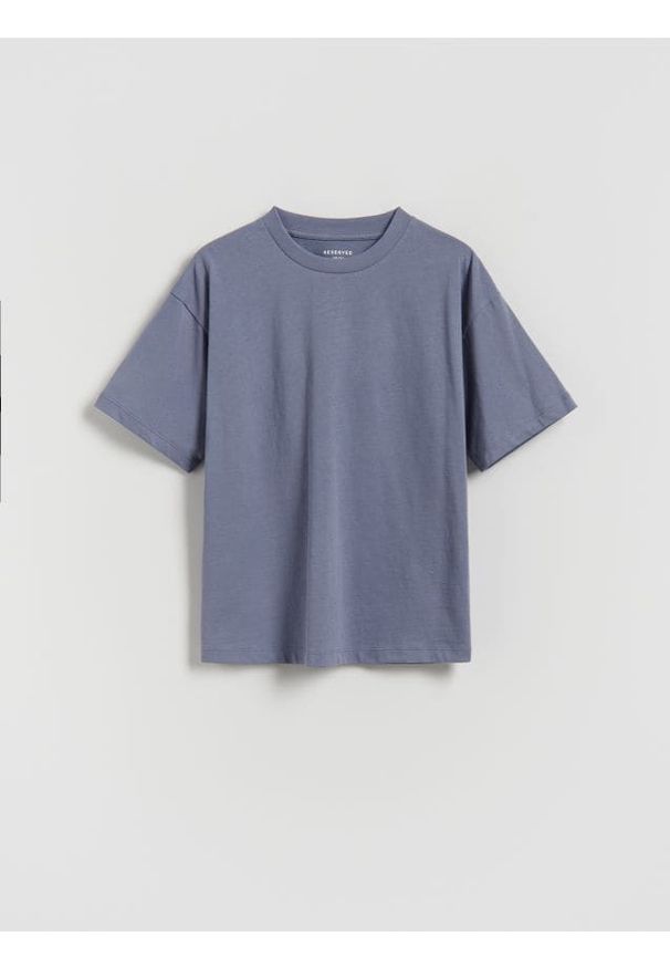 Reserved - T-shirt z nadrukiem - lawendowy. Kolor: fioletowy. Materiał: bawełna, dzianina. Wzór: nadruk