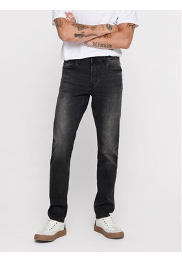 Only & Sons Jeansy Loom 22010447 Czarny Slim Fit. Kolor: czarny