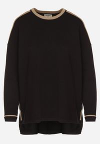 Born2be - Czarny Sweter z Bawełną i Metaliczną Nicią Tusima. Kolor: czarny. Materiał: bawełna. Styl: klasyczny, elegancki #7