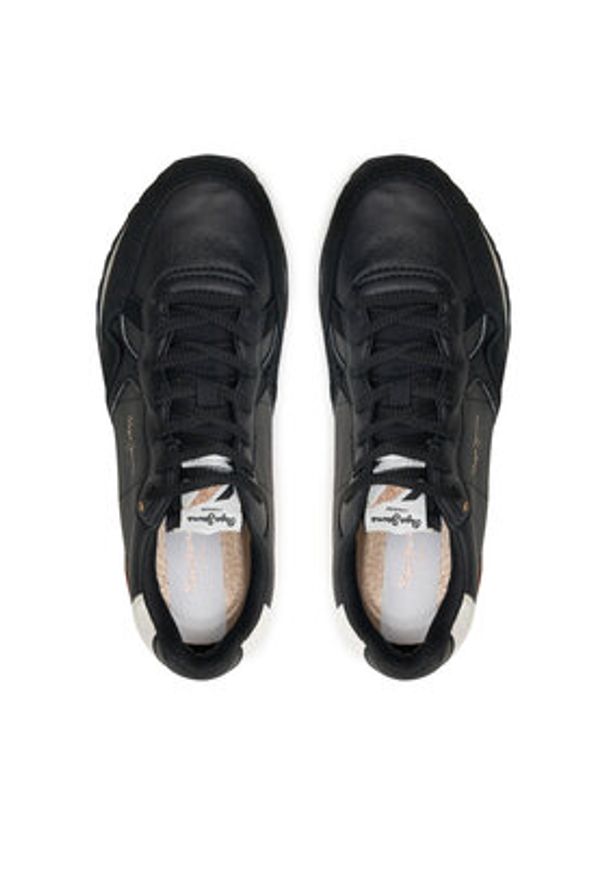 Pepe Jeans Sneakersy PLS40026 Czarny. Kolor: czarny. Materiał: skóra