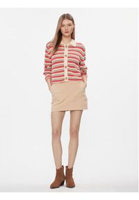 Pepe Jeans Spódnica mini Becky PL901091 Beżowy Slim Fit. Kolor: beżowy. Materiał: bawełna