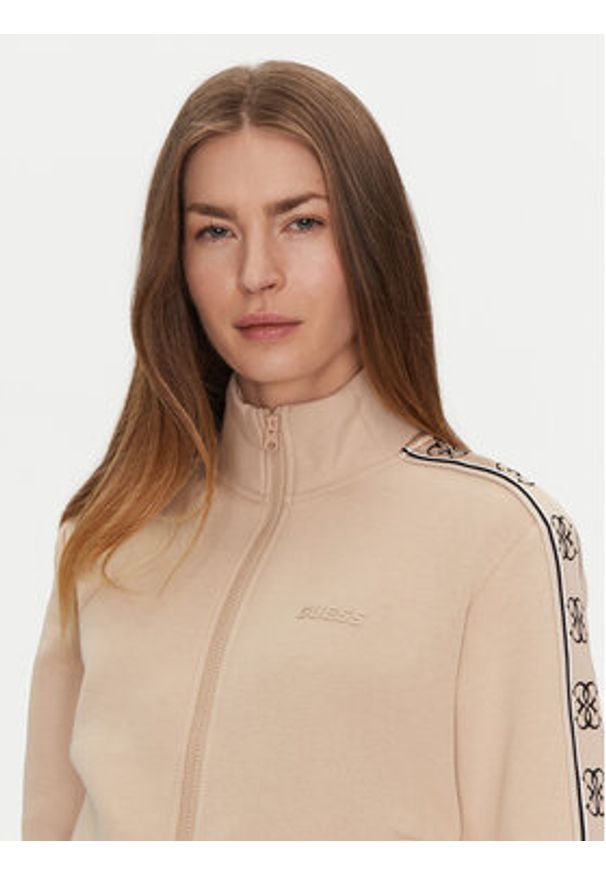 Guess Bluza V2YQ16 KB3P2 Beżowy Regular Fit. Kolor: beżowy. Materiał: bawełna