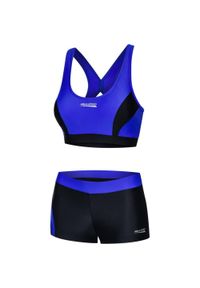 Aqua Speed - Dwuczęściowy strój pływacki damski FIONA. Kolor: czarny, wielokolorowy, niebieski