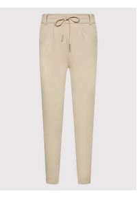 only - ONLY Spodnie materiałowe Poptrash 15115847 Beżowy Slim Fit. Kolor: beżowy. Materiał: syntetyk
