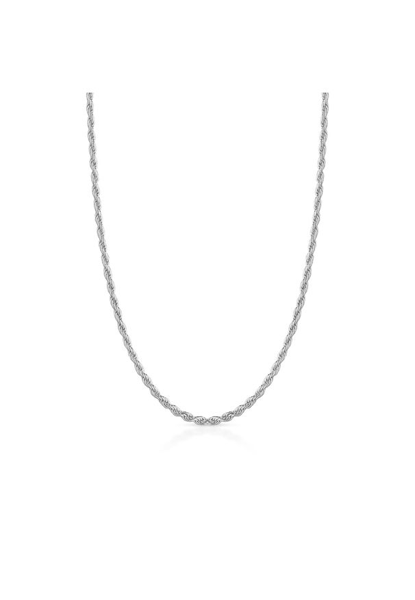W.KRUK - Naszyjnik srebrny. Materiał: srebrne. Kolor: srebrny. Wzór: ze splotem, aplikacja
