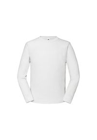 FRUIT OF THE LOOM - Koszulka Z Długim Rękawem Unisex Adult Iconic 190. Kolor: biały. Długość rękawa: długi rękaw. Długość: długie