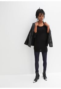 bonprix - Sweter z cienkiej dzianiny z rękawami 3/4. Kolor: czarny. Materiał: dzianina. Wzór: ze splotem. Styl: elegancki #2