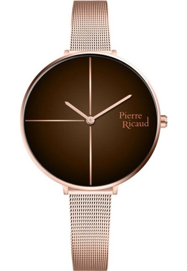 Zegarek Pierre Ricaud Zegarek damski Pierre Ricaud P22101.910GQ różowe złoto. Kolor: złoty, wielokolorowy, różowy