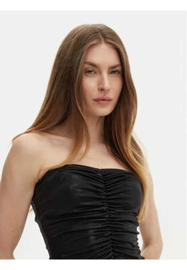 NORMA KAMALI Sukienka koktajlowa ST3243LMD89001 Czarny Slim Fit. Kolor: czarny. Materiał: syntetyk. Styl: wizytowy