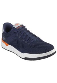 skechers - Buty sportowe męskie Skechers Corliss Dorset. Kolor: niebieski. Materiał: tkanina, guma, syntetyk, materiał