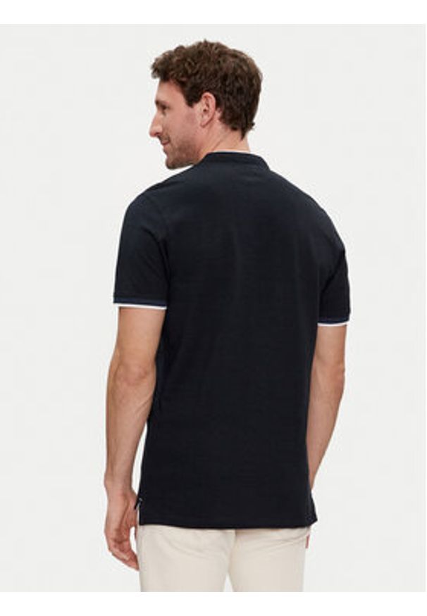 Jack & Jones - Jack&Jones Polo Paulos 12199711 Granatowy Slim Fit. Typ kołnierza: polo. Kolor: niebieski. Materiał: bawełna