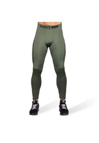 GORILLA WEAR - Legginsy fitness męskie Gorilla Wear Smart Tights. Kolor: brązowy, zielony. Sport: fitness