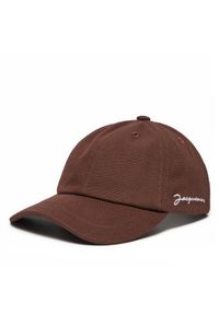 JACQUEMUS Czapka z daszkiem 216AC009 Brązowy. Kolor: brązowy. Materiał: bawełna, materiał