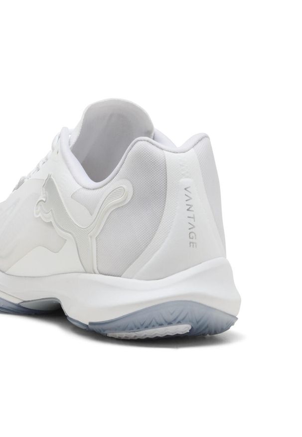 Puma - Buty do piłki ręcznej unisex Vantage NITRO™ PUMA White Silver Ash Gray Metallic. Kolor: szary, biały, wielokolorowy. Sport: piłka ręczna