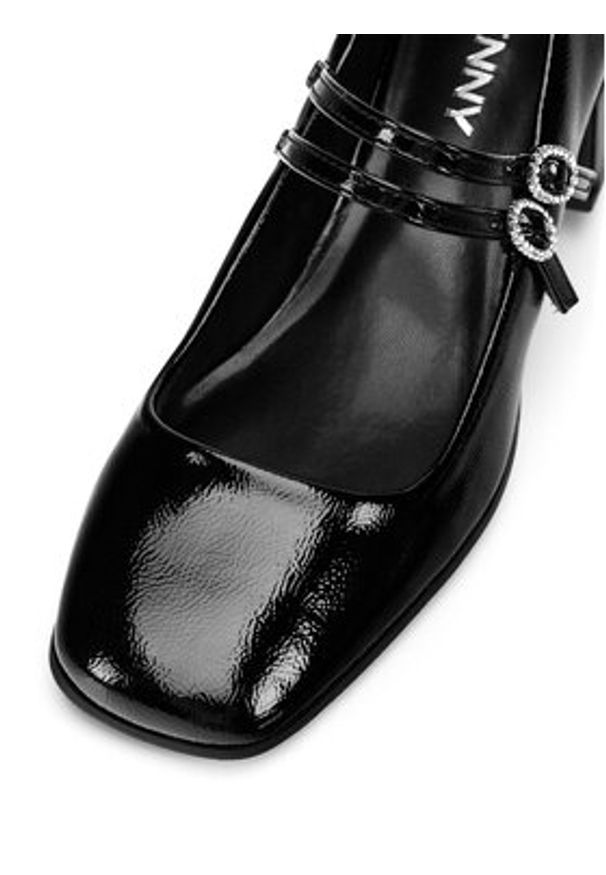 Jenny - JENNY Czółenka LH24038-1 Czarny. Kolor: czarny. Materiał: syntetyk, materiał