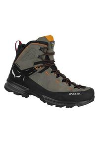 Buty trekkingowe męskie Salewa Mtn Trainer 2 Mid Gtx. Wysokość cholewki: za kostkę. Kolor: wielokolorowy. Materiał: zamsz, materiał. Szerokość cholewki: normalna