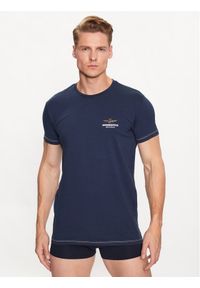 Aeronautica Militare T-Shirt AM1UTI003 Granatowy Regular Fit. Kolor: niebieski. Materiał: bawełna