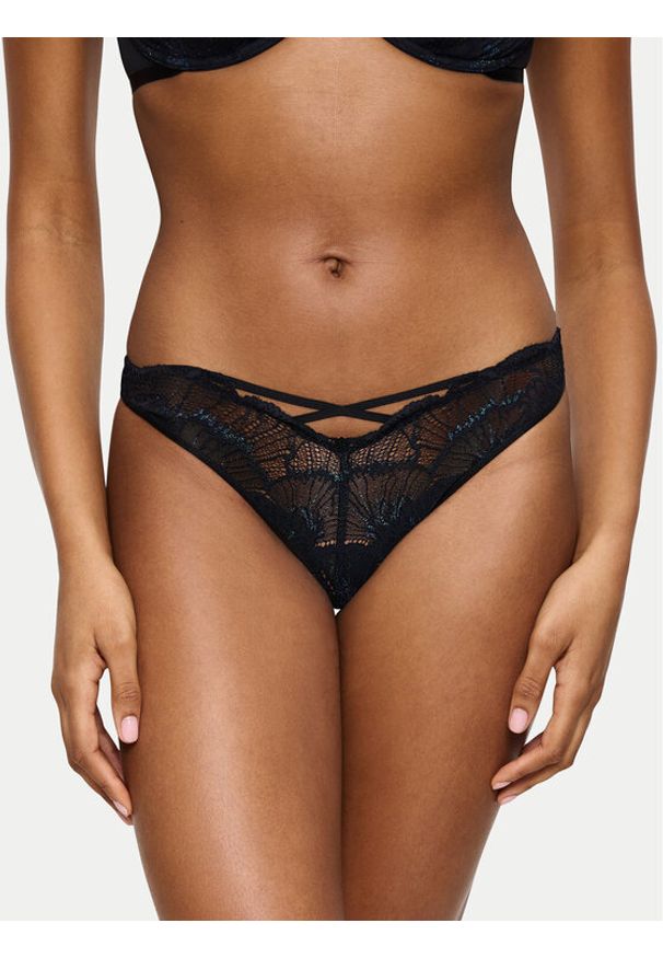 Triumph Stringi Palina Moonlight Kiss 10224827 Czarny. Kolor: czarny. Materiał: syntetyk