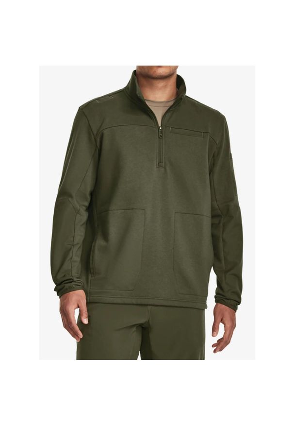 Bluza męska z zamkiem 1/2 Under Armour Tac Rival Job Fleece. Kolor: zielony