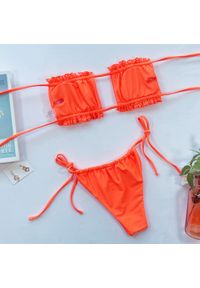 Intica - Bikini bandeau z regulowanymi ramiączkami na lato Jozien. Kolor: biały. Materiał: materiał #2