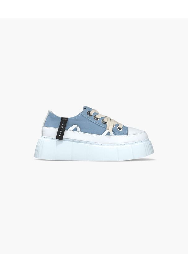 Inuikii - INUIKII MATILDA CANVAS LOW Sneakersy damskie. Okazja: na co dzień. Kolor: niebieski. Materiał: guma, jeans, bawełna, materiał. Szerokość cholewki: normalna