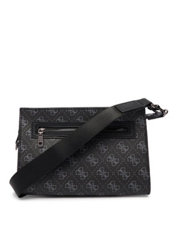 Guess Saszetka HMMILO P6157 Czarny. Kolor: czarny. Materiał: skóra