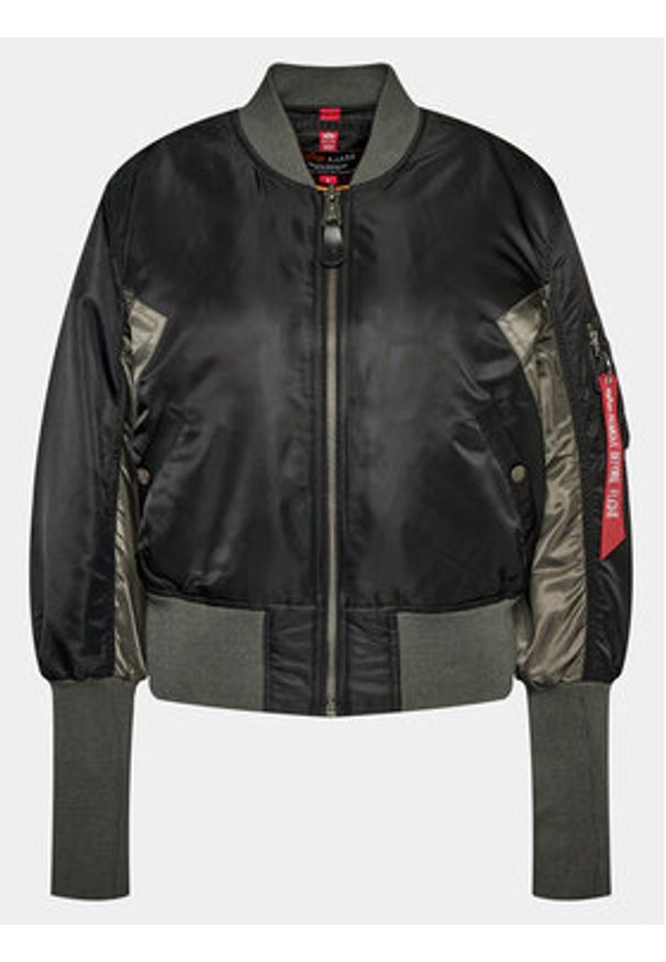Alpha Industries Kurtka bomber MA-1 Cyber 108008 Czarny Regular Fit. Kolor: czarny. Materiał: syntetyk