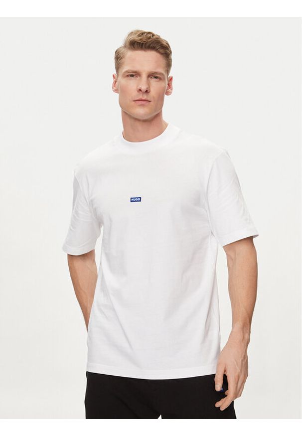 Hugo T-Shirt Nieros 50509991 Biały Regular Fit. Kolor: biały. Materiał: bawełna
