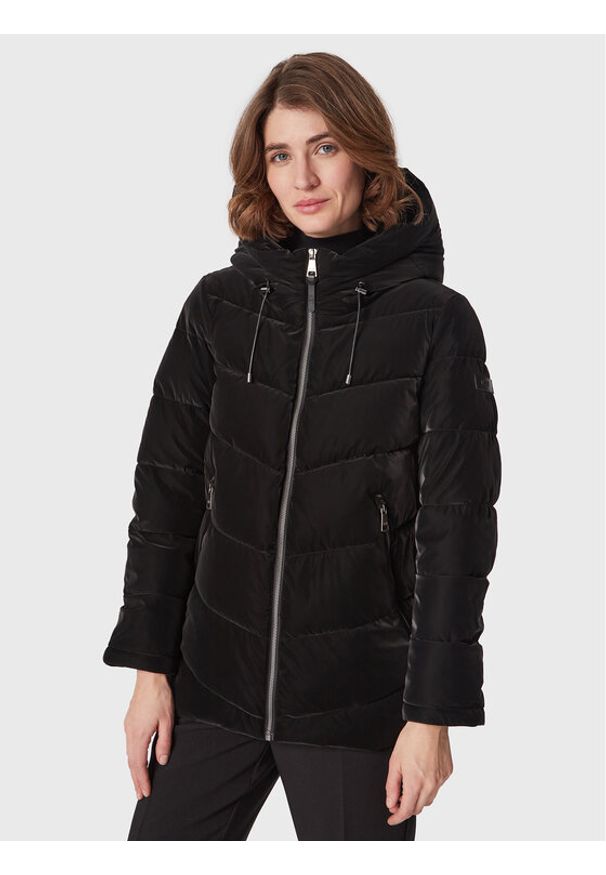 Kurtka puchowa DKNY. Kolor: czarny. Materiał: puch