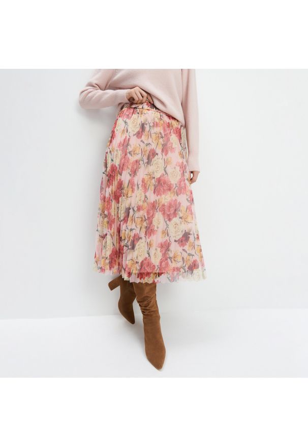 Mohito - Plisowana spódnica - Różowy. Kolor: różowy