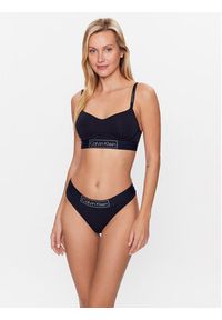 Calvin Klein Underwear Biustonosz bezfiszbinowy 000QF6770E Granatowy. Kolor: niebieski. Materiał: bawełna