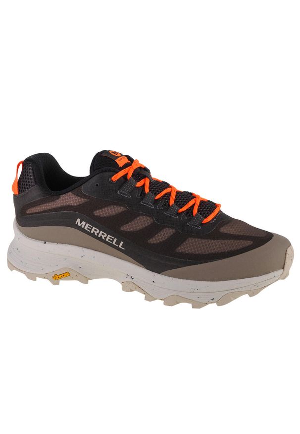 Buty do chodzenia Męskie Merrell Merrell Moab Speed. Kolor: szary, beżowy, żółty, pomarańczowy, wielokolorowy. Materiał: tkanina, materiał, guma, syntetyk. Sport: turystyka piesza
