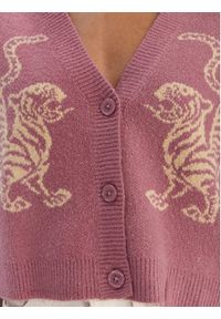 RVCA Kardigan EVJSW03002 Fioletowy Relaxed Fit. Kolor: fioletowy. Materiał: syntetyk #6