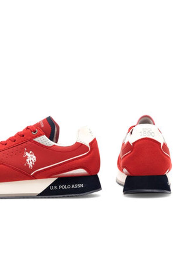 U.S. Polo Assn. Sneakersy NOBIL003G Czerwony. Kolor: czerwony. Materiał: skóra
