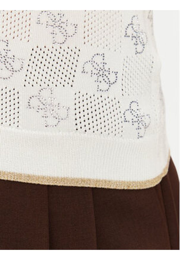 Guess Sweter W5GR20 Z3D60 Écru Regular Fit. Materiał: wiskoza