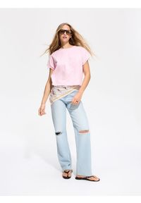 Reserved - T-shirt z kieszonką - pastelowy róż. Kolor: różowy. Materiał: bawełna