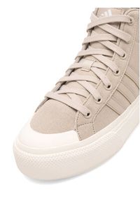 Adidas - adidas Sneakersy BRAVADA 2.0 MID PLATFORM IE2315 Beżowy. Kolor: beżowy. Materiał: materiał. Obcas: na platformie #3